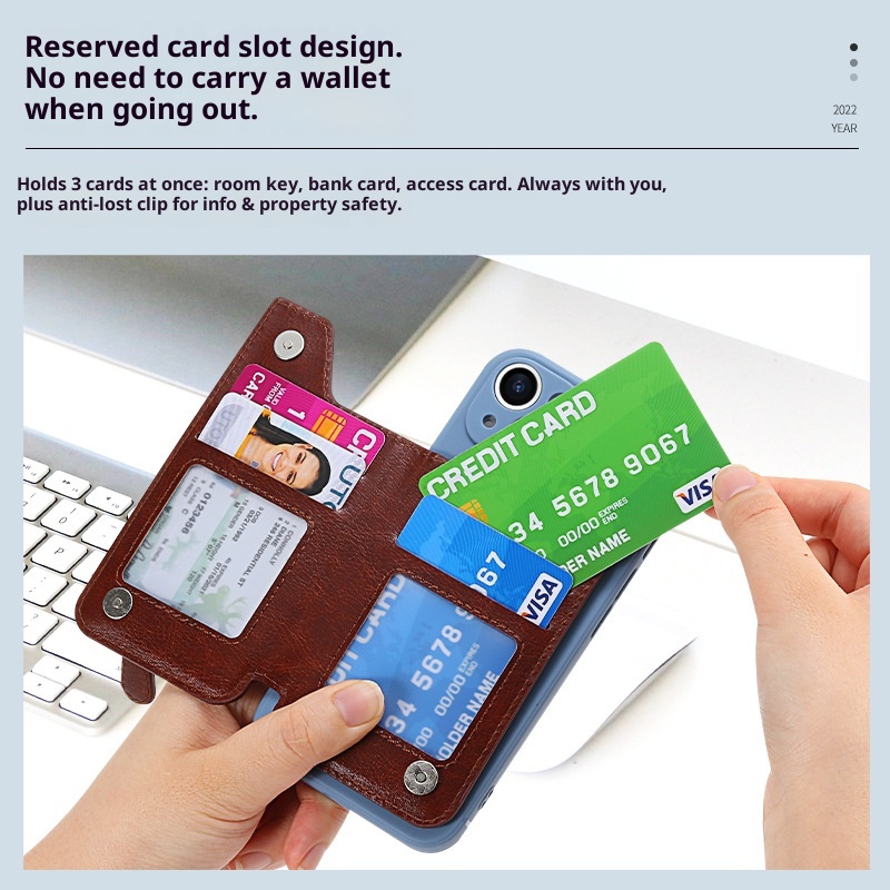 TechGlobe Back Sticker Multi-Functional Creative Insert Stand Holder Card Zipper Phone Case DIY Free Matching_voghion.com