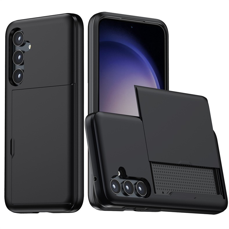 TechGlobe Suitable For Samsung A56 Phone Galaxy A36 Slide Cover Card Slot Two-in-One Wallet Shockproof Protective Case A17_voghion.com