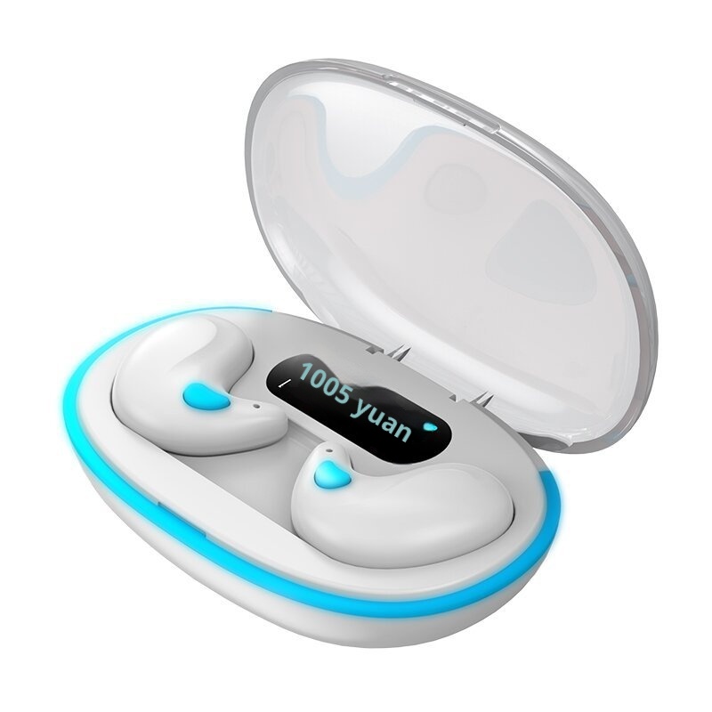 3c Cross-Border Hot-Selling X55 Sleep Bone Conduction Mini Noise Cancelling Digital Display Ultra-Long Battery Life Macaron_voghion.com