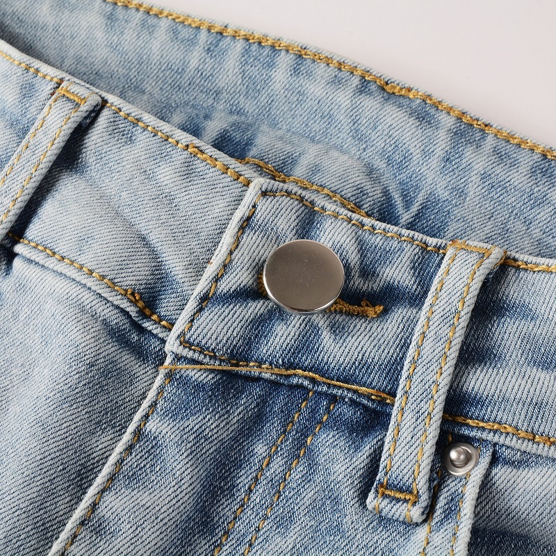 boy European And American High Street Men's Patch Handmade Ripped Slim Fit Skinny Jeans 1307_voghion.com