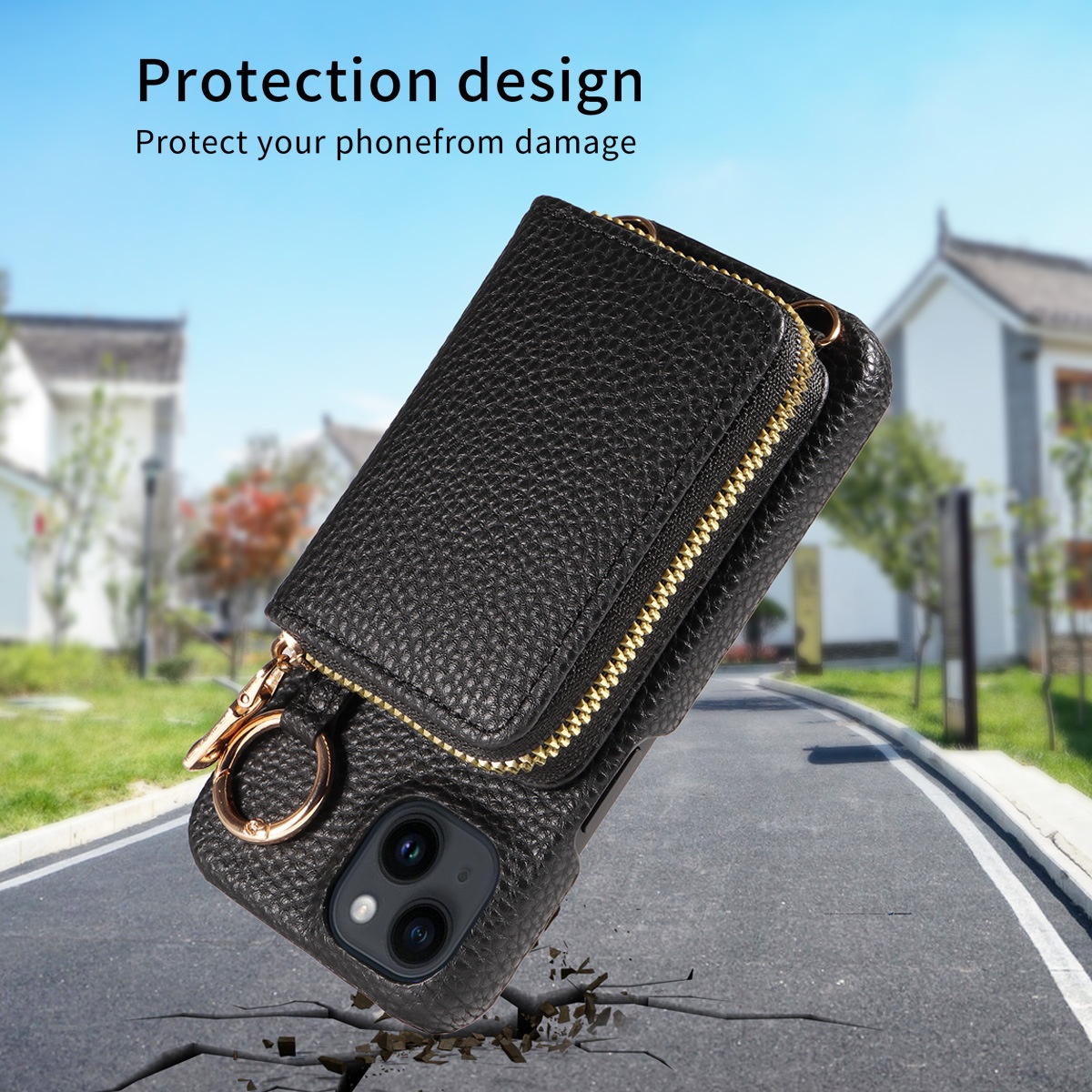 TechGlobe Suitable For IPhone 17 16 Pro With Coin Purse 15 Shockproof Phone Leather Case_voghion.com