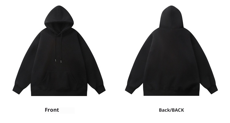 boy Extra Large Size 150kg Wearable OVERSIZE Cross-Border Export Men's Drop Shoulder Loose Solid Color Plain Hoodie_voghion.com