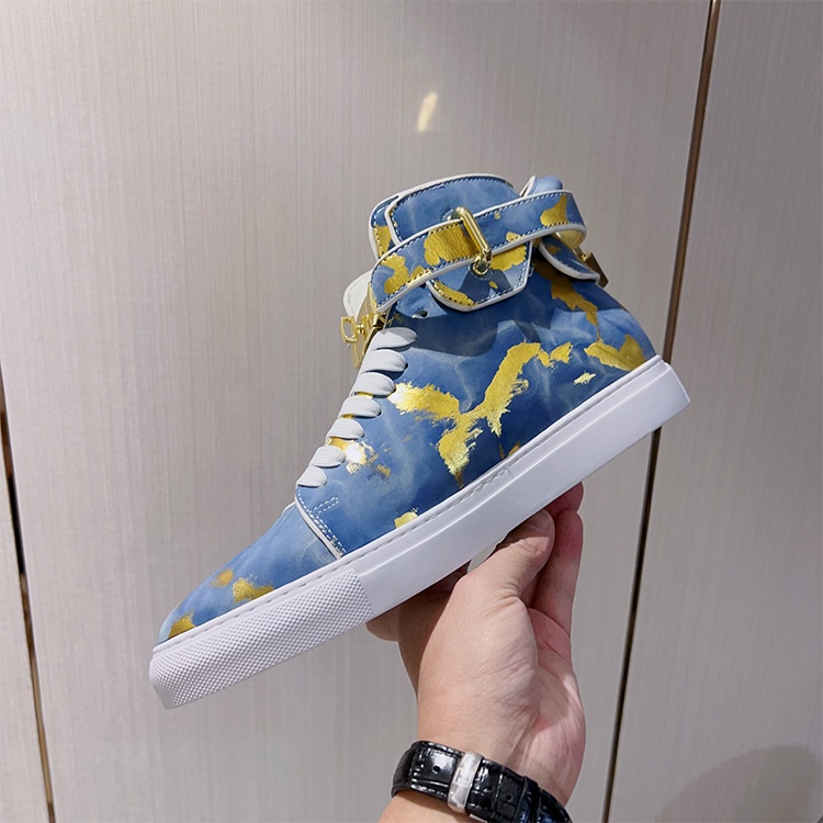 Zees Zees Zees European Style Men's Camouflage Graffiti Couple High-top Korean Trendy Brand Fashion Street Dance Casual Lace-up Lock_voghion.com