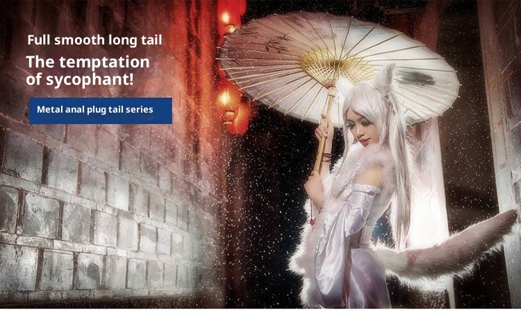 LuvBox Coda indossabile Colore sfumato Serie Fox Masturbatore femminile Plug anale in silicone Giocattoli sessuali di coppia_voghion.com