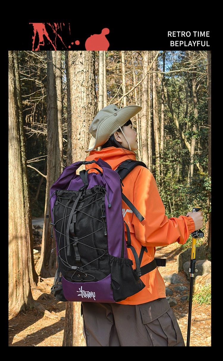 ActiveGo Cross-border New Unisex Outdoor Hiking Large Capacity Climbing Camping Trekking Bag Travel Backpack_voghion.com