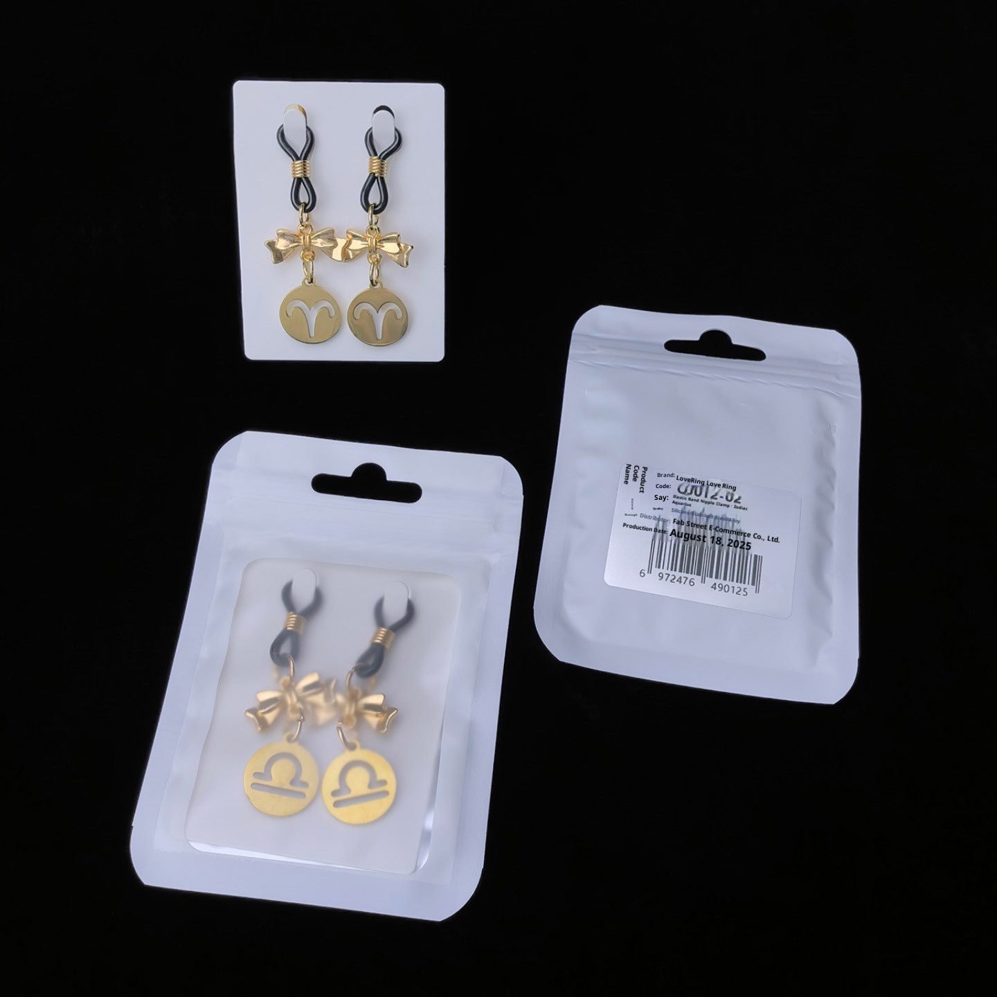 LuvBox Piglet SM Flirt Orgasme Punition en extérieur Élastique Élastique Pinces à tétons réglables Bondage Torture des seins pour adultes_voghion.com