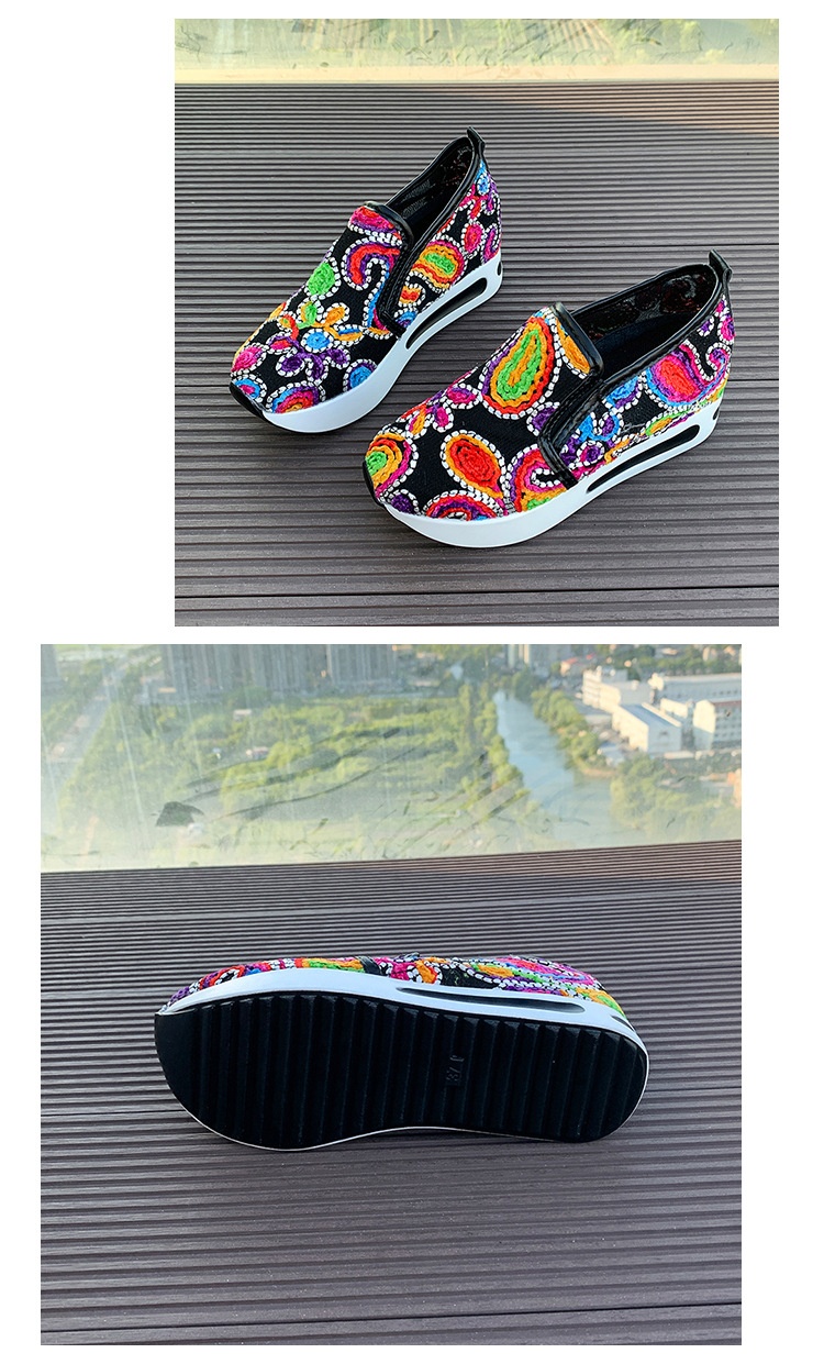 2024 New European And American Style Large Graffiti Slip-On Women's Size 42 Independent Station Cross-Border Trade_voghion.com