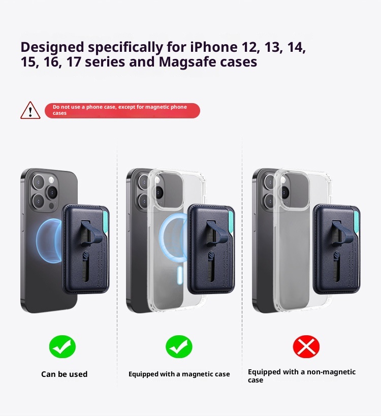 TechGlobe New Design Magnetic Ultra-Thin Holder Card Case Hidden Elastic Telescopic Silicone Wrist Strap Phone Clip_voghion.com