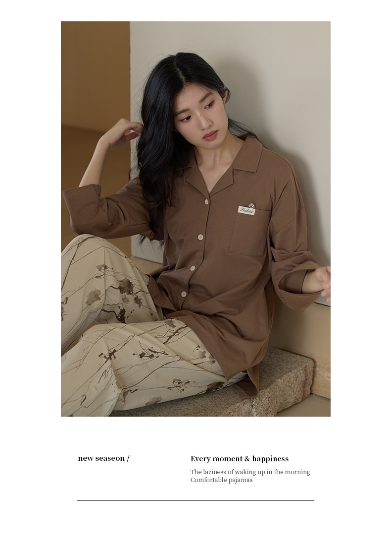 ChicShe 10A Antibacterial Pajamas For Women, Spring And Autumn Long Sleeve 2025 New Style, High-End Feel, Pure Cotton, Plus Size_voghion.com