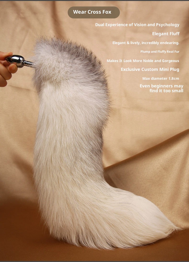 LuvBox SM Plug anale in metallo Back Court Prodotti per uomini e donne Strumenti sessuali per coppie Coda di volpe con capelli veri Flirt sexy Dropshipping_voghion.com