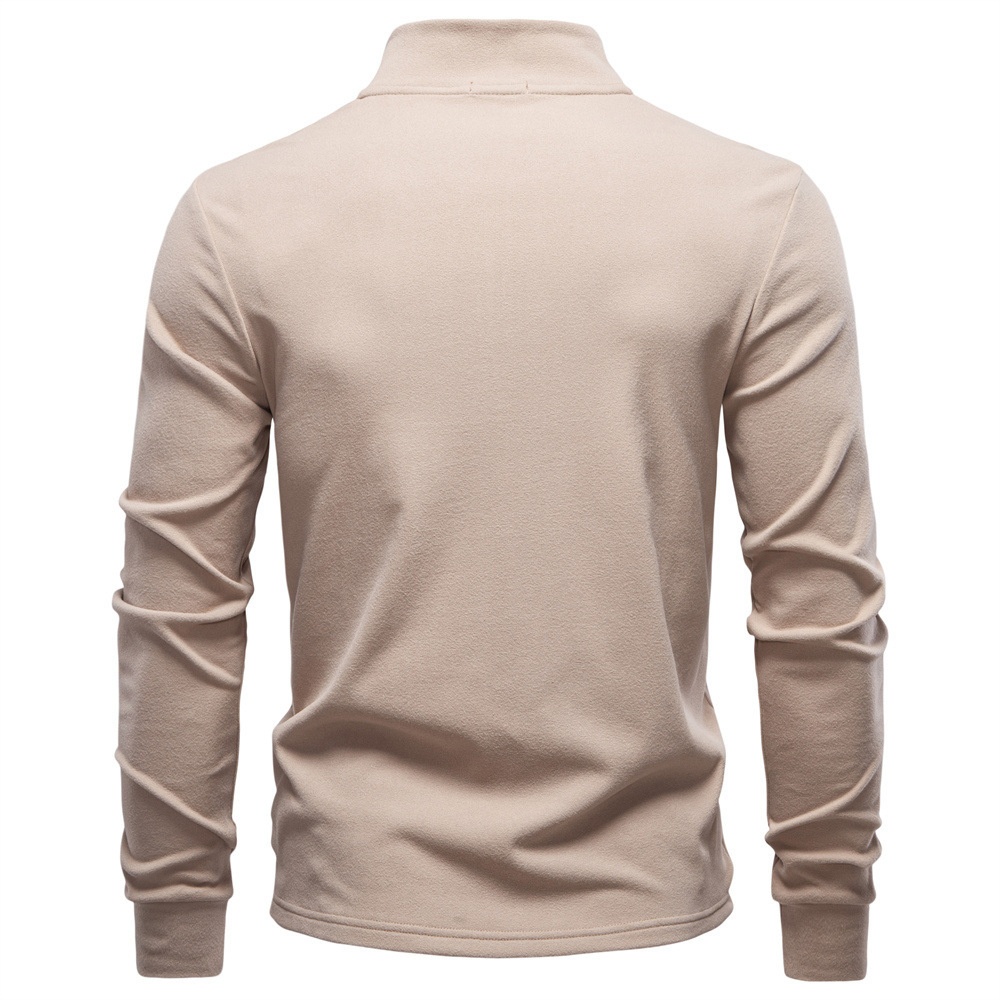 Jungen Warm Base Layer Sweatshirt mit Reißverschluss, Stehkragen, Langarm, Neu 2025, Herren Europäische Größe, Herbst/Winter Derong_voghion.com