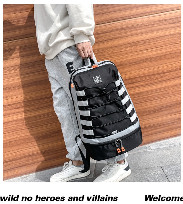 ActiveGo 24 Zaino per studenti autunno inverno da uomo, doppio spallaccio, grande capacità, stile college, borsa da viaggio per esterni, transfrontaliero_voghion.com