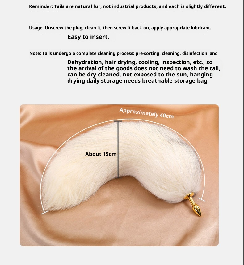 LuvBox SM Plug anale in metallo Back Court Prodotti per uomini e donne Strumenti sessuali per coppie Coda di volpe con capelli veri Flirt sexy Dropshipping_voghion.com