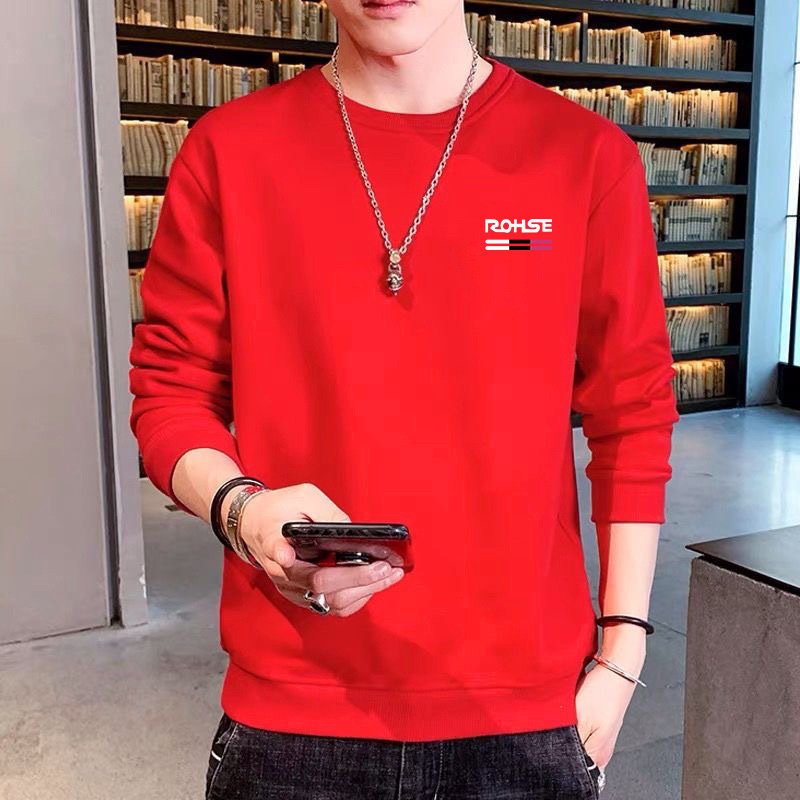 Erkek Çocuk Üretici Toptan Sonbahar İnce Kazak Sweatshirt Yuvarlak Yaka Kore Versiyonu Çok Yönlü Tişört - Erkek Genç Üst Taban_voghion.com