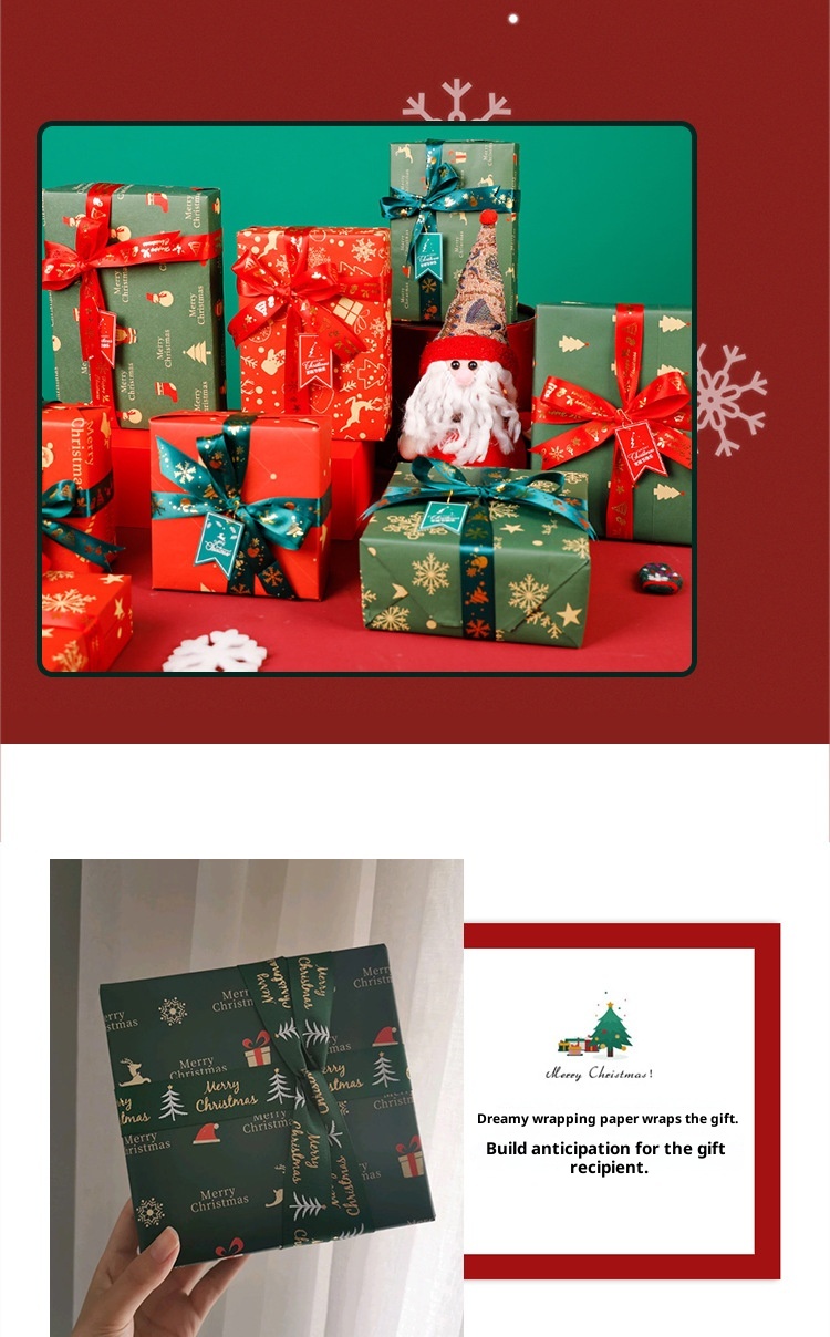 Lillian Wrapping Confezione regalo di Natale all'ingrosso Decorazione Imballaggio esterno Carta Kraft Materiale fatto a mano fai da te X20_voghion.com