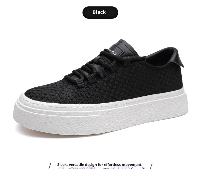 Zees Zees Ou Ruofeng New Breathable Woven Sneakers Versatile Casual Canvas Fashion Mesh Trendy Thick Sole Height Increasing Men's_voghion.com