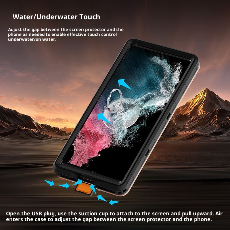 TechGlobe Suitable For Huawei Xiaomi Samsung Phone Waterproof Case Touchscreen Swimming Sealed Diving 15 Underwater_voghion.com