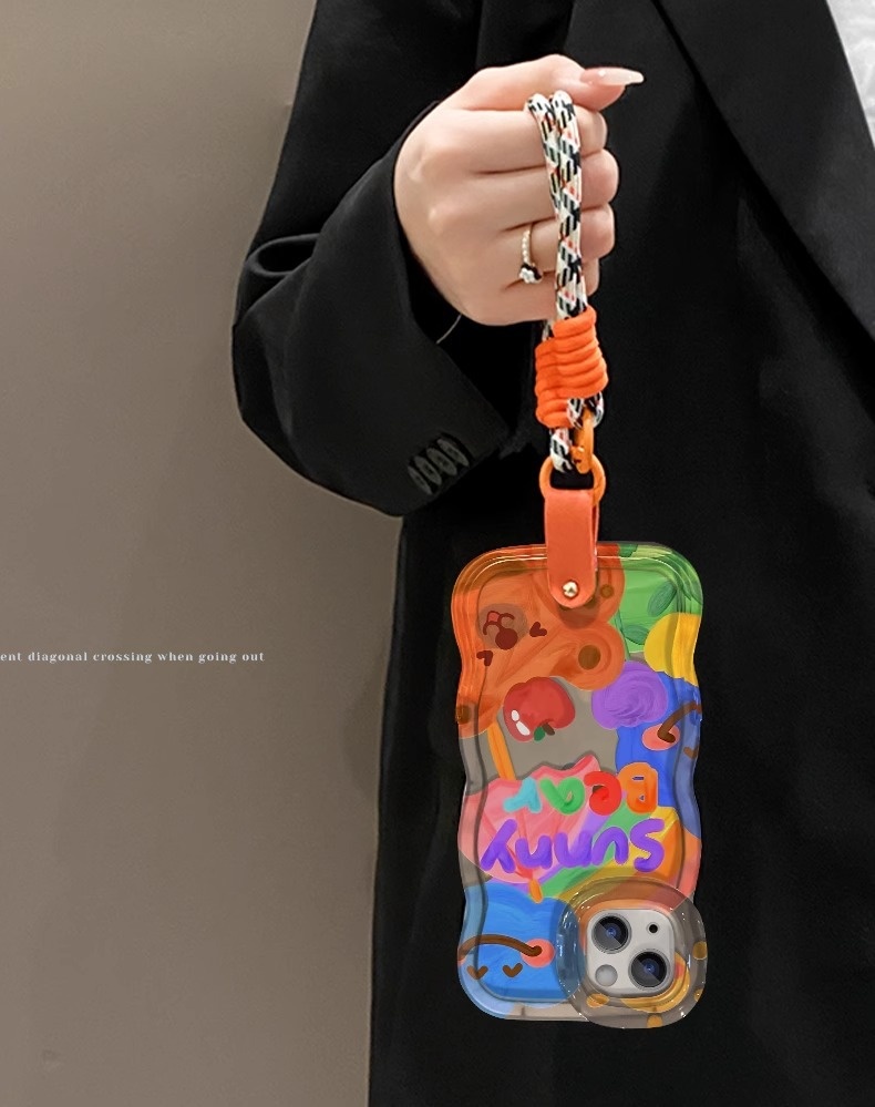 TechGlobe Graffiti Bären-Umhängegurt, kompatibel mit 14"-Handyhüllen von Oppo, Huawei, Vivo und Xiaomi, 15"-Handyhülle mit Dual-Standfunktion und 17"-Pro-Handyhülle._voghion.com