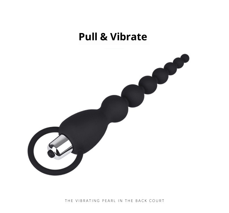 LuvBox Anello dell'amore Giocattoli sessuali Punto G femminile Corte posteriore Piccola conversione di frequenza di vibrazione Plug anale in uscita Perline di trazione in silicone_voghion.com