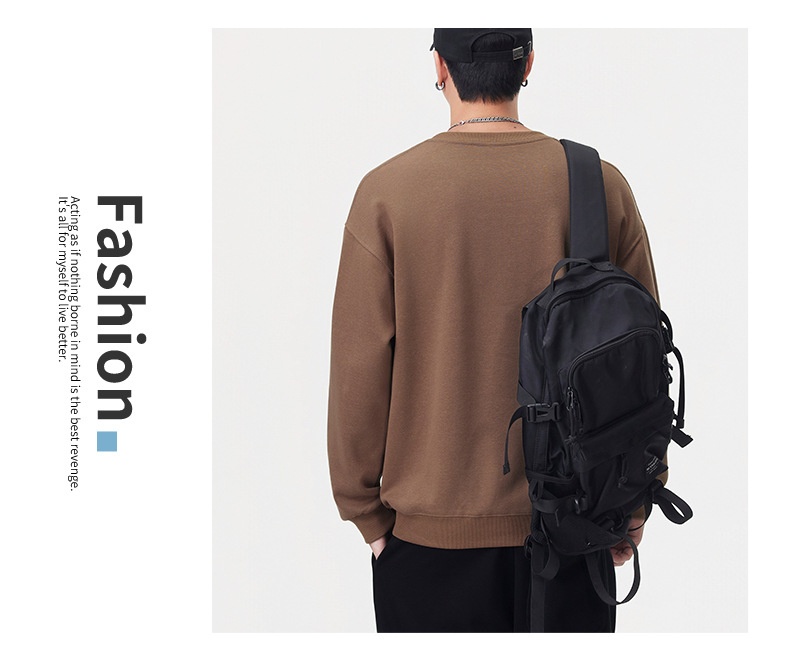 Erkek Sonbahar Uzun Kollu Sweatshirt Erkek Ağır Sıklet Trend Marka Baskılı Mürettebat Yaka Kazak Tişört Unisex Amerikan Tarzı_voghion.com