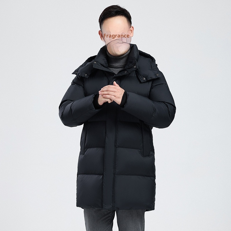 Winterjacke für Jungen 2025, mittellang, dick gefüttert, mit Daunenfüllung, warm, ideal für Väter, kältebeständige Kleidung, Großhandel_voghion.com