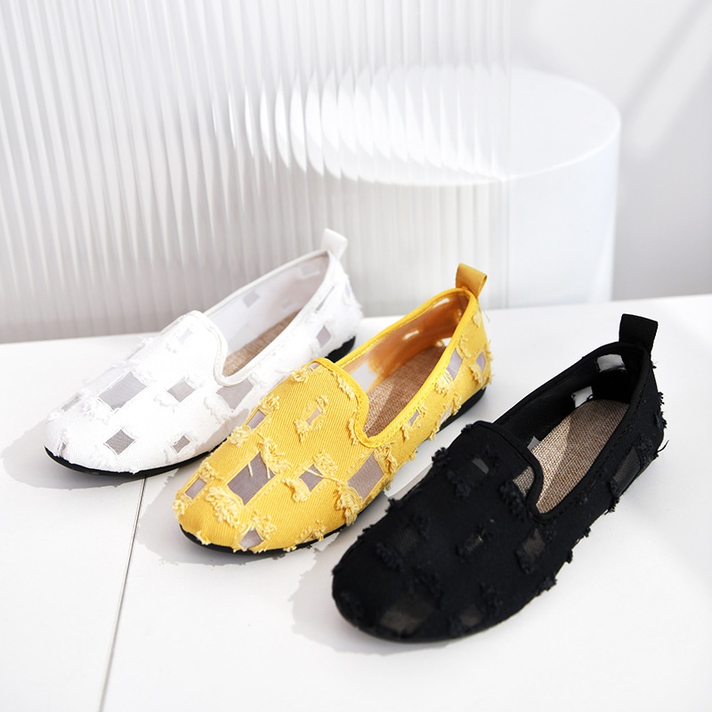 Mocassini da donna piccoli, stile fragranza, in rete, piatti, traforati, estivi, traspiranti, slip-on, con lacci, pigri, taglia grande, singoli_voghion.com