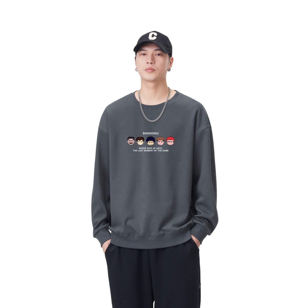 Erkek Sonbahar Uzun Kollu Sweatshirt Erkek Ağır Sıklet Trend Marka Baskılı Mürettebat Yaka Kazak Tişört Unisex Amerikan Tarzı_voghion.com