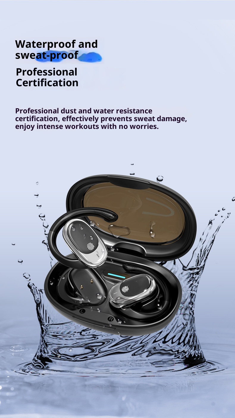 Écouteurs de sport sans fil Bluetooth 3c Cross-Border JM05 avec crochet d'oreille rotatif et longue autonomie (OWS) - Vente en gros_voghion.com