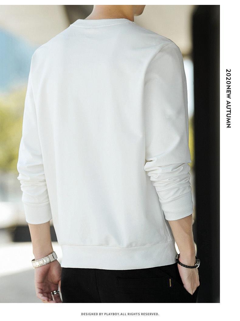 Erkek Çocuk %100 Pamuklu Sweatshirt Sonbahar Marka İnce Yuvarlak Yaka Uzun Kollu Erkek Öğrenci Polar Tişört Trend Üst Kadın_voghion.com