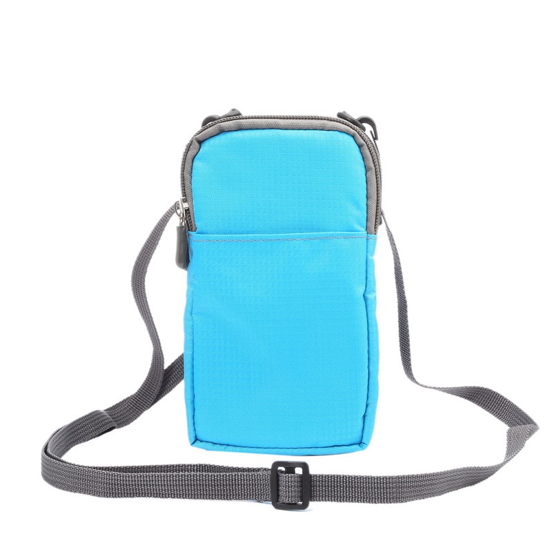 TechGlobe Universal Plaid Canvas Zipper For IPhone 11 Samsung Huawei Phone Waist Hanging Bag Protective Case_voghion.com