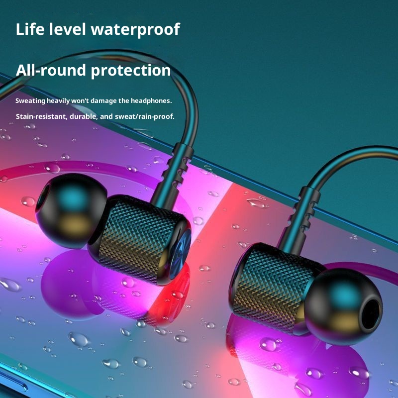 3c Binaural Bluetooth G08 Sports Magnetic In-Ear Hanging Neck Type Running Stereo Large Capacity Headset Gift_voghion.com