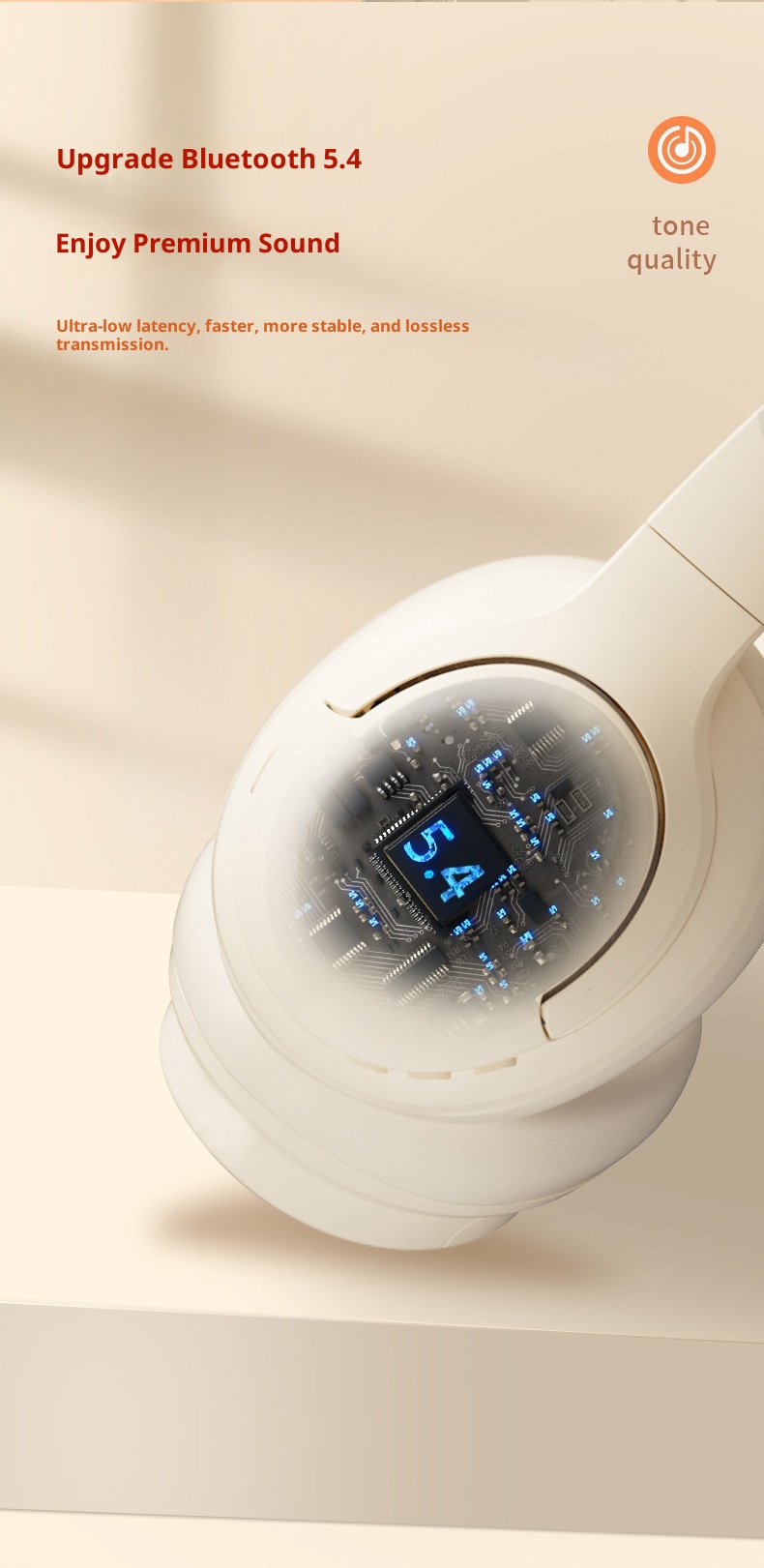 3c Kabellose Bluetooth-Kopfhörer (Herstelleranfertigung) – Nicht-Ohr-Kopfhörer mit Geräuschunterdrückung – Extrem lange Akkulaufzeit – Großer Akku_voghion.com