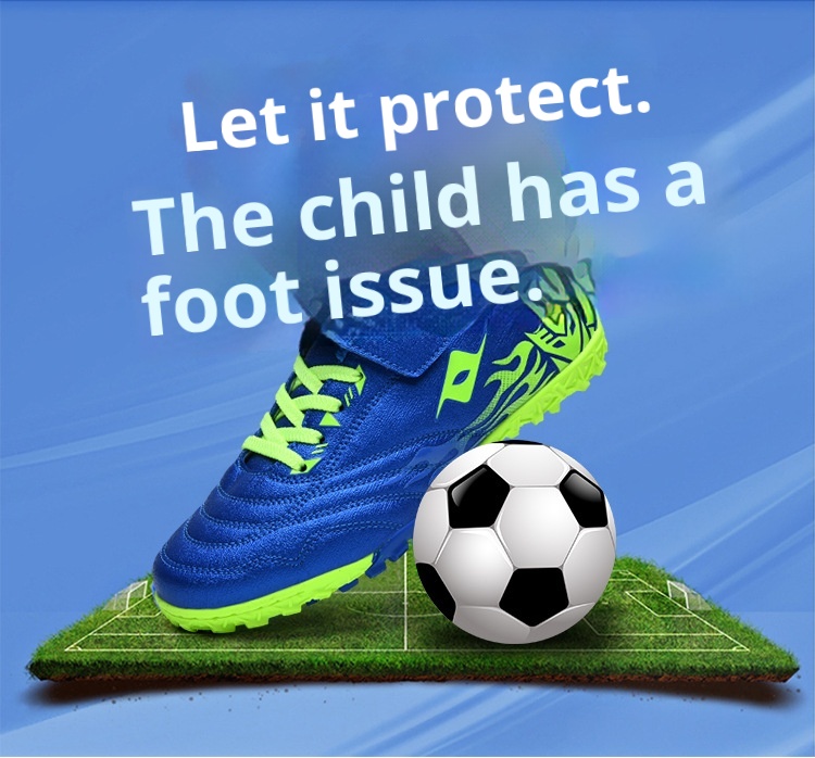 Botas de fútbol ShoeGlobe Cross-Border para jóvenes y niños, con cierre de velcro. Zapatillas deportivas para entrenamiento de fútbol infantil._voghion.com