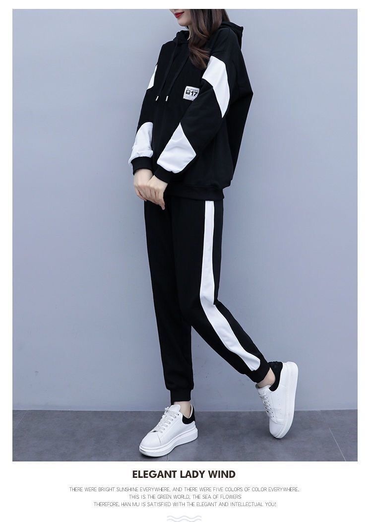 001 Plus Size Clothing Fat MM Suit 2025 Autumn New Loose Fashion Sports Two-Piece Set Women's Trendy_voghion.com