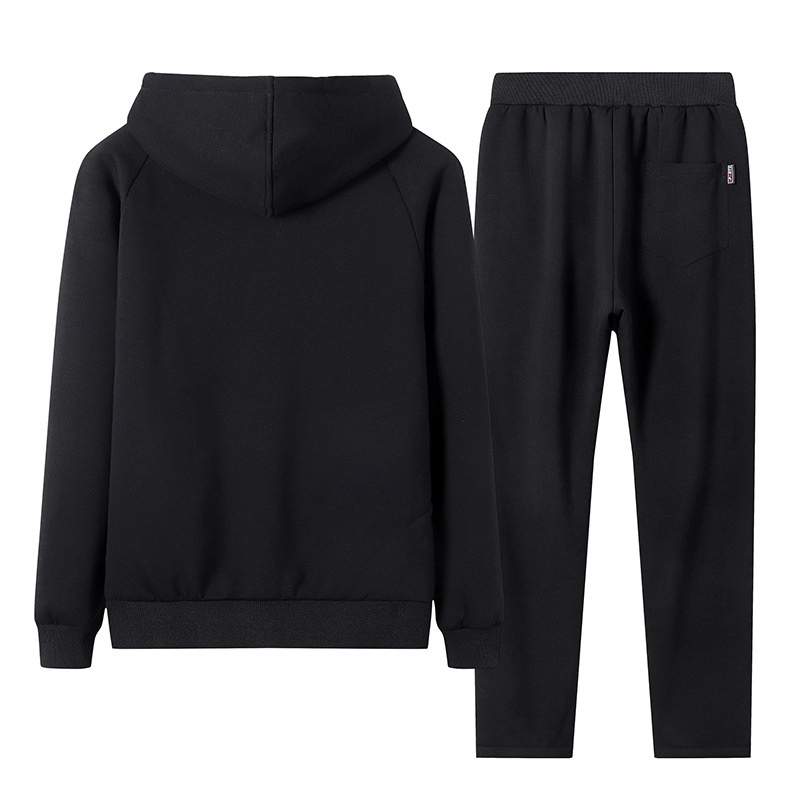 001 Cotton Winter Middle-aged Casual Suit Lamb Wool Warm Jacket Sports Two-piece Set Thickened Plus Size Men's Clothing_voghion.com