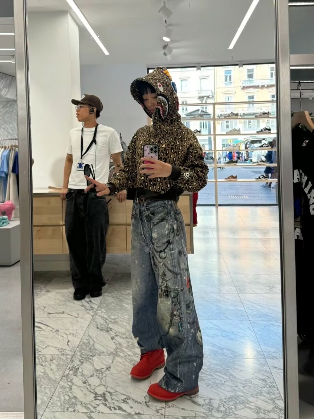 boy Style Wahed Vintage Printed Jean For Men Spring Autumn Straight Looe European And American High Street Vibe Long_voghion.com