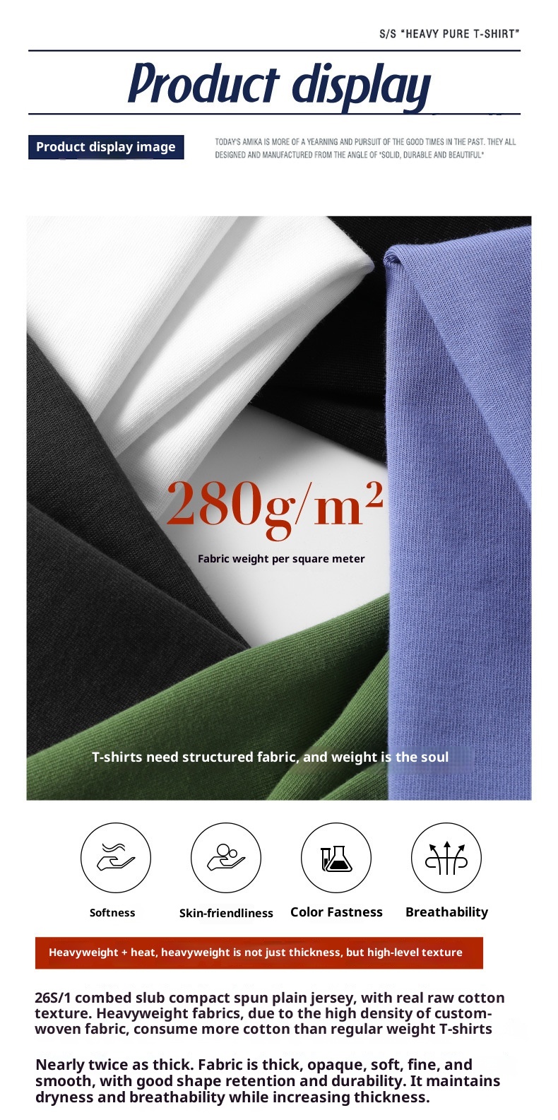 Sweat-shirt unisexe en pur coton 280g pour homme, imprimé trois livres, col rond, manches longues._voghion.com