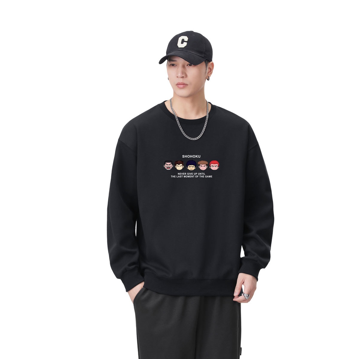 Erkek Sonbahar Uzun Kollu Sweatshirt Erkek Ağır Sıklet Trend Marka Baskılı Mürettebat Yaka Kazak Tişört Unisex Amerikan Tarzı_voghion.com