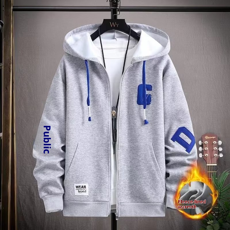 boy Autumn Winter 13 High Middle School Student Cardigan Jacket 15 Years Old Boys 14 Teenagers 16 Big Kids Fleece Lined_voghion.com