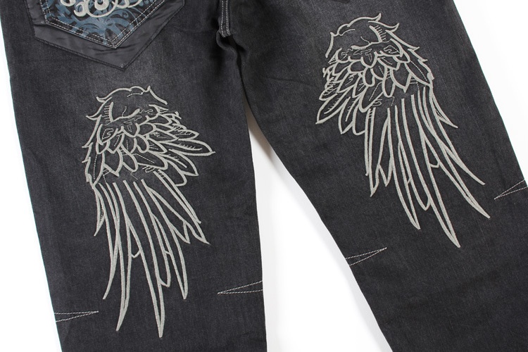 Jeans hip-hop tendance pour homme, style européen et américain, vêtements de danse de rue, pantalon de skate ample délavé, grandes tailles_voghion.com