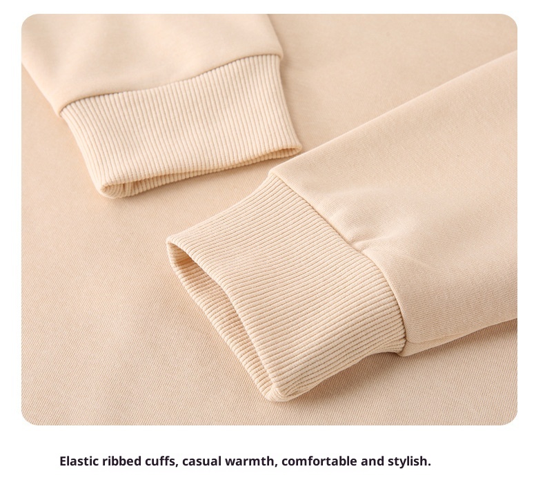 boy Men's Cotton Drop Shoulder Round Neck Loose Base Shirt Casual Trendy Solid Color Simple Outerwear Long Sleeve Sweatshirt_voghion.com