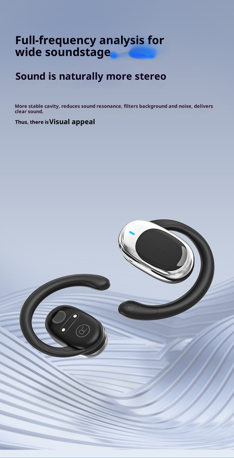 Écouteurs de sport sans fil Bluetooth 3c Cross-Border JM05 avec crochet d'oreille rotatif et longue autonomie (OWS) - Vente en gros_voghion.com