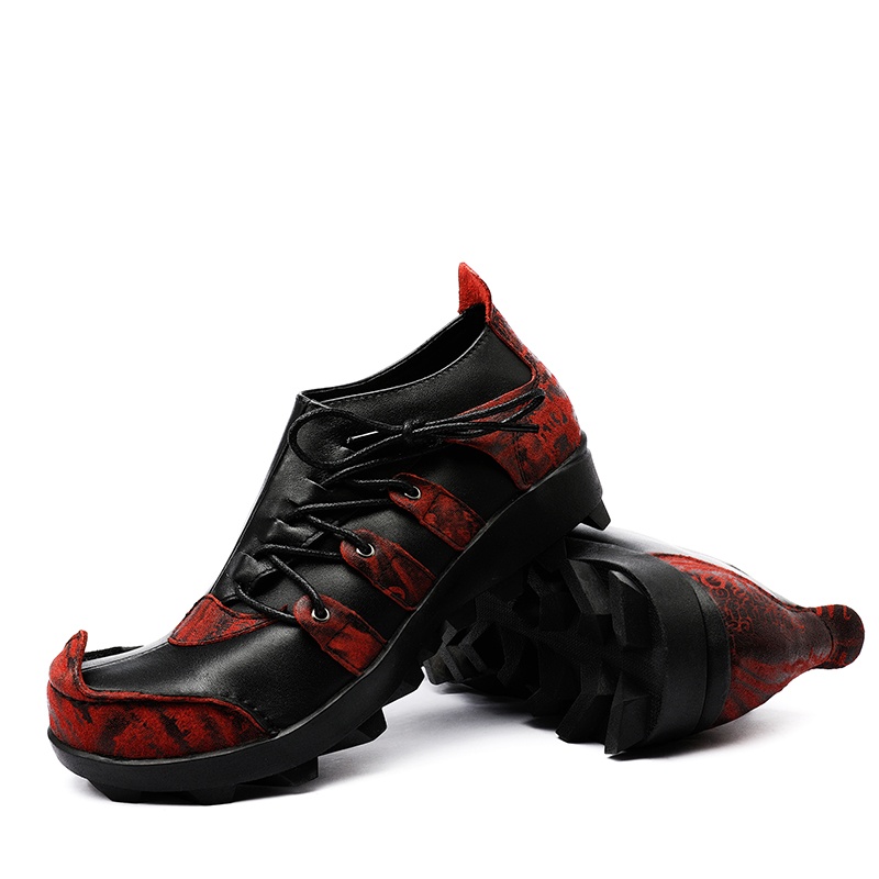 Zees Spring Genuine Personalized Men's Nightclub Trendy Soft Youth Business Formal Leather Pointed Toe Top Layer Cowhide_voghion.com