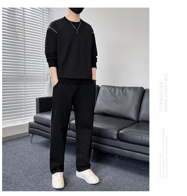 001 Diyu Shenlong Sweatshirt Casual For Men Spring And Autumn Long Pants Round Neck Pullover Tracksuit Two-Piece Set_voghion.com