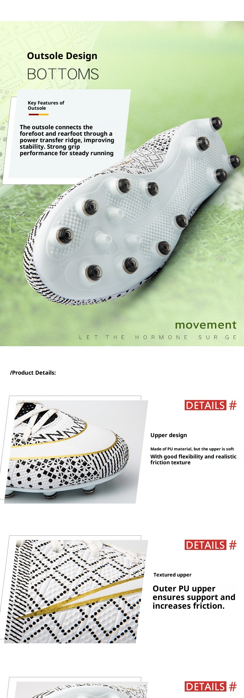 ShoeGlobe Zhenzu, scarpe da calcio alte con tacchetti lunghi in TPU per ragazzi e ragazze, modello Mandarin Duck, nere e bianche, dropshipping transfrontaliero_voghion.com