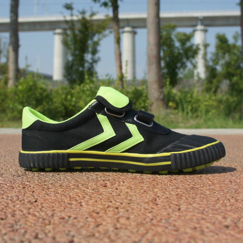 ShoeGlobe Qingdao Double Star Canvas Fußballschuhe für Kinder mit Kunstrasen und magischer Schnalle (neues Modell)_voghion.com