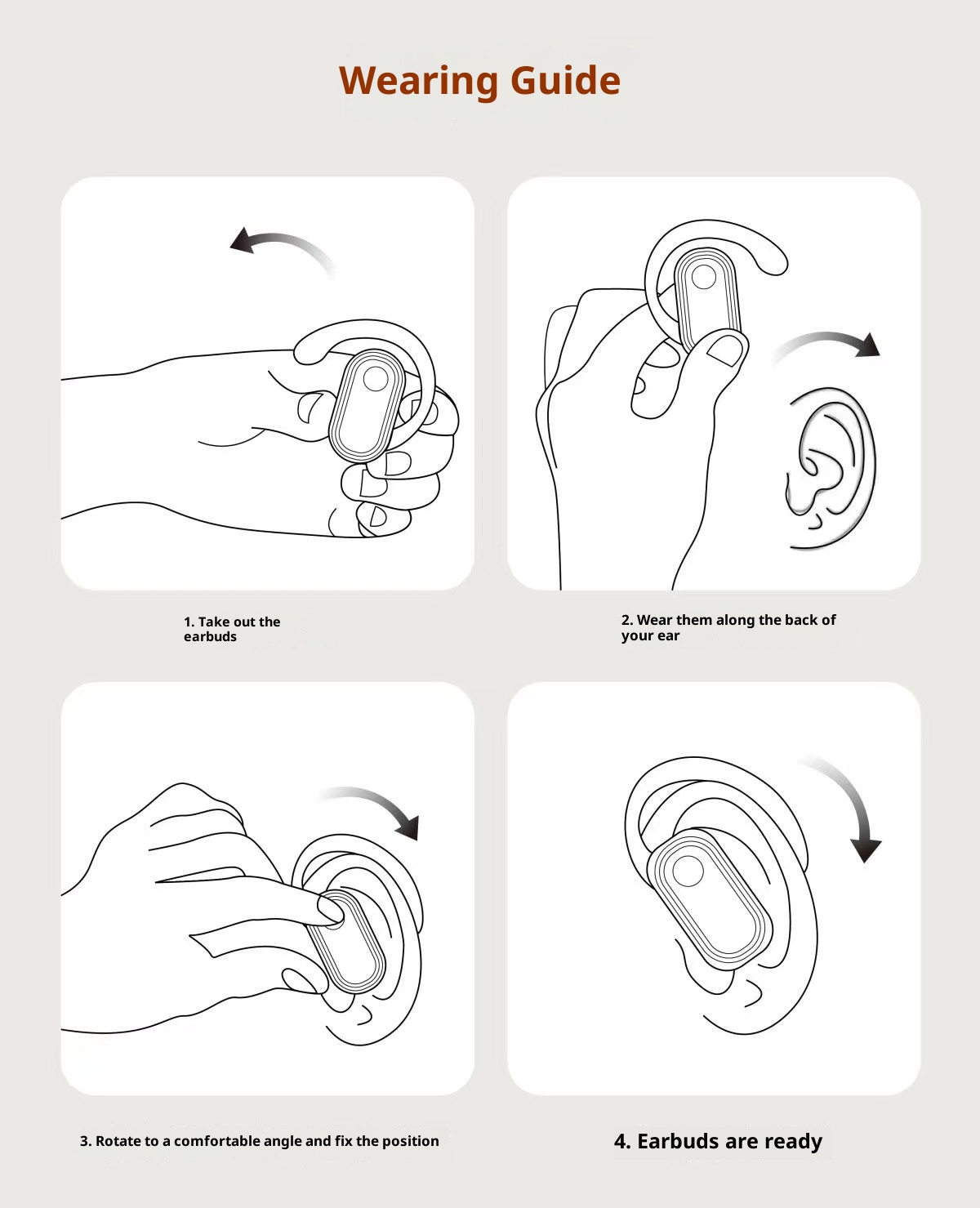 3c Kabellose Bluetooth-Ohrhörer mit offener Bauweise, Over-Ear-Design, Smart-Digitaldisplay und Touch-Steuerung_voghion.com