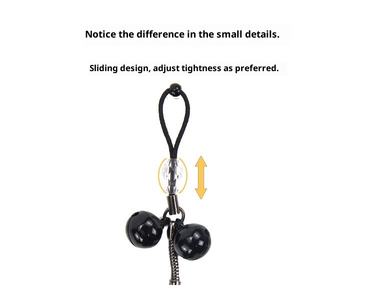 LuvBox LoveRing Clips Seilfessel Hängender Nippel-Teaser mit Glöckchengeräusch Flirt für Erwachsene süß_voghion.com