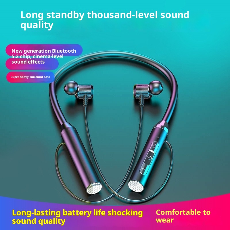 3c all'ingrosso Bluetooth Wireless Sport Neckband Doppio Orecchio In-Ear Collo Appeso Batteria a Lunga Durata Computer Rumore Cancellazione_voghion.com