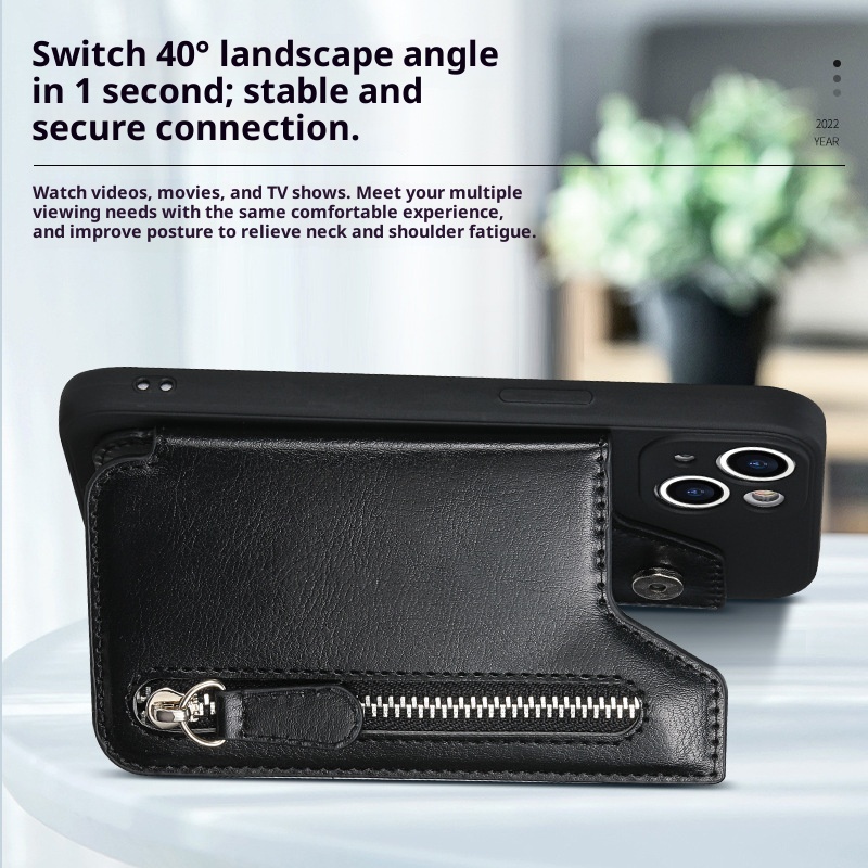 TechGlobe Back Sticker Multi-Functional Creative Insert Stand Holder Card Zipper Phone Case DIY Free Matching_voghion.com